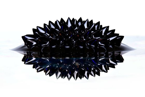 Ferrofluid under the influence of an intense magnetic field