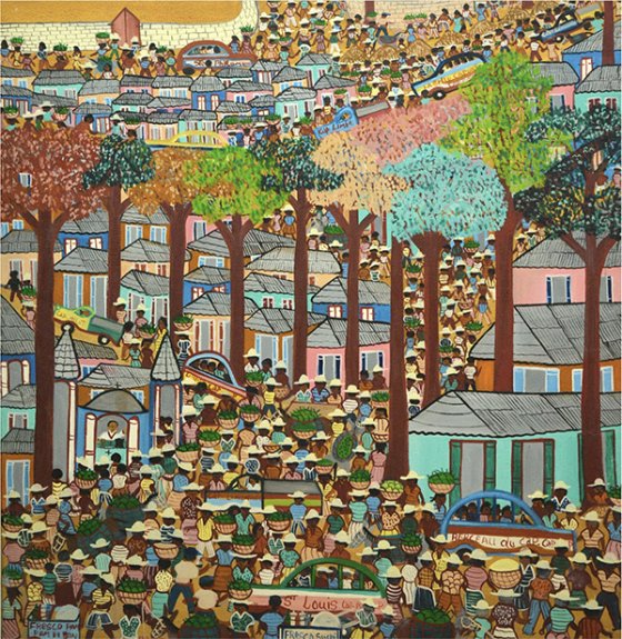 Painting by Etienne Chavannes, "Champêtre Limonade", 1996