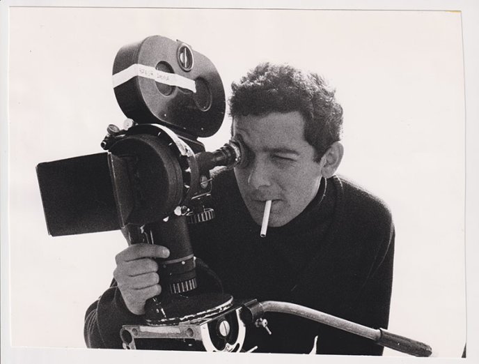 Man (Marin Karmitz) looking into a camera